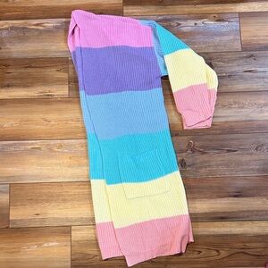 Zesica Multi Color Stripe Knit Cardigan
